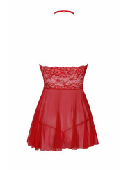 Sexy Kiss 247 babydoll et ruban de satin - Rouge
