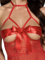 Sexy Kiss 247 babydoll et ruban de satin - Rouge