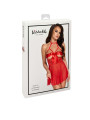 Sexy Kiss 247 babydoll et ruban de satin - Rouge