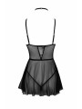 First Kiss 249 babydoll et collier - noire