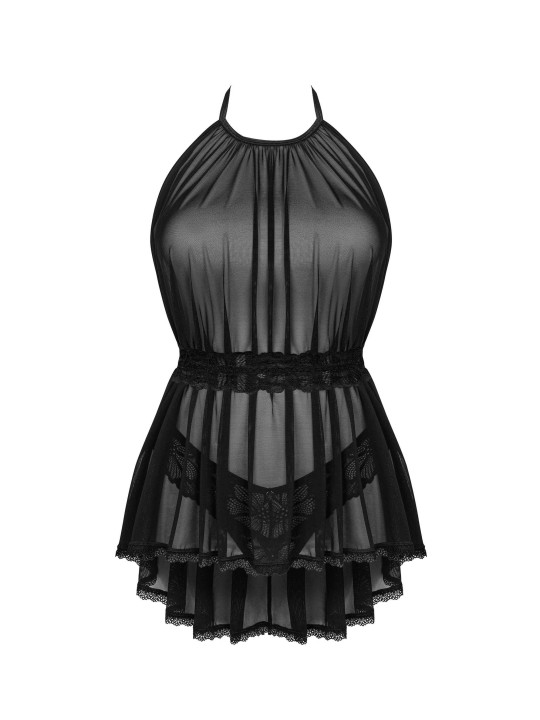 Serafia Nuisette et string - Noire
