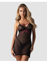 Novenes nuisette et string - Noir