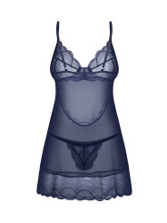 Nightly Blue nuisette et string - Bleu