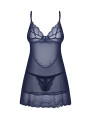 Nightly Blue nuisette et string - Bleu