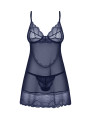 Nightly Blue nuisette et string - Bleu
