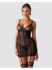 Nuites nuisette et string - Noirs