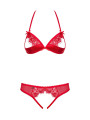 870-SEC-3 Ensemble ouvert 2 pcs - Rouge