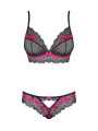 Tulia Ensemble 2 pcs - Noir et Fuchsia