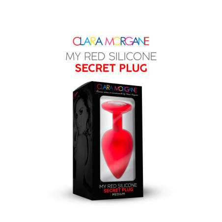 My red silicone secret plug medium