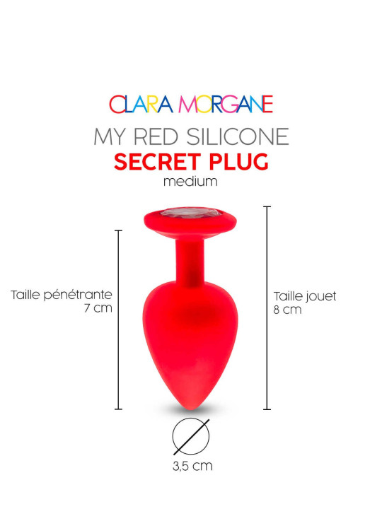 My red silicone secret plug medium