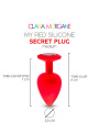 My red silicone secret plug medium
