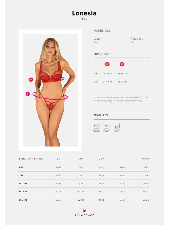 Lonesia Ensemble 2 pcs - Rouge