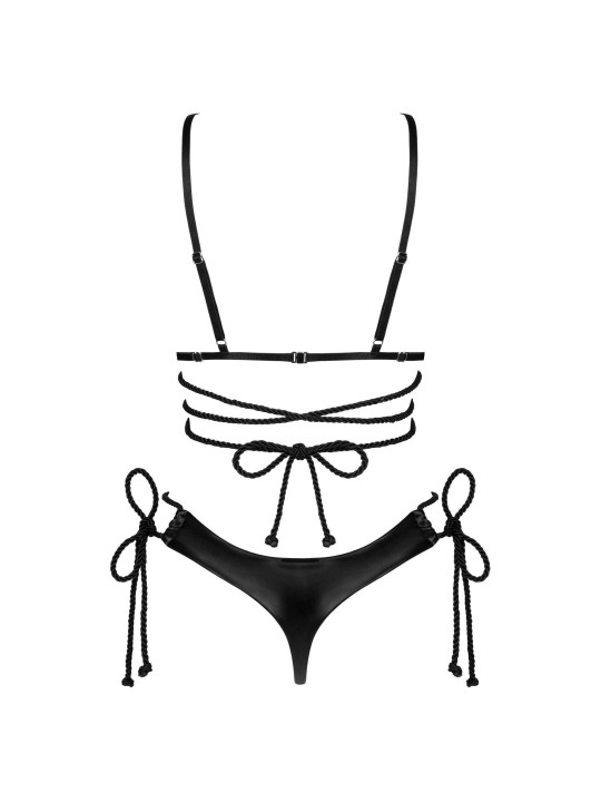 Cordellis ensemble ouvert - Noir wetlook