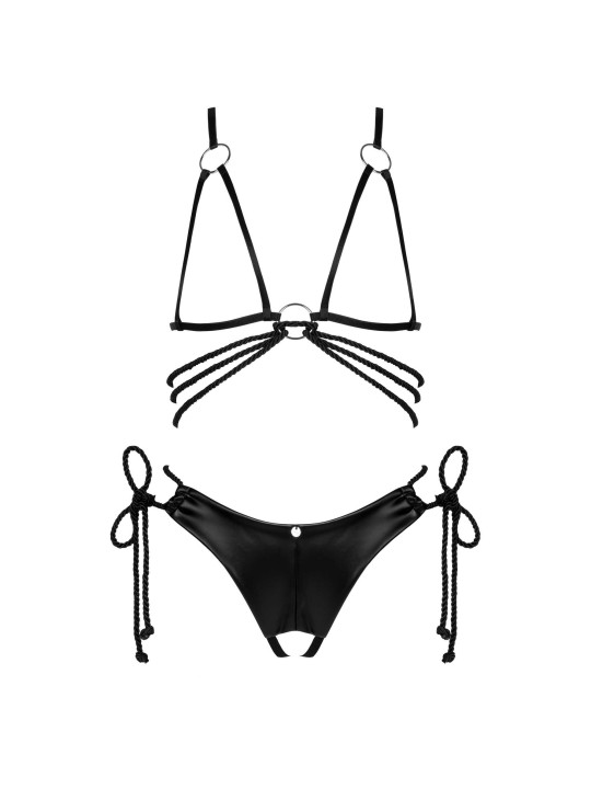 Cordellis ensemble ouvert - Noir wetlook