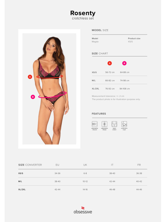 Rosenty ensemble 2 pièces ouvert - Noir