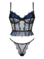 Saphira ensemble 2 pièces - noir et bleu