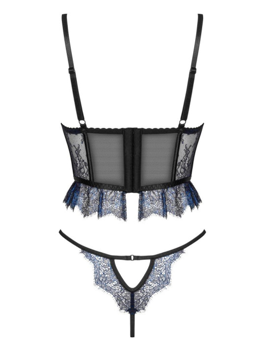 Saphira ensemble 2 pièces - noir et bleu