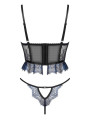 Saphira ensemble 2 pièces - noir et bleu