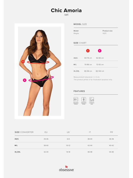 Chic Amoria ensemble 2 pièces - Noir