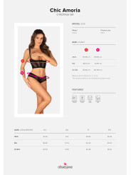 Chic Amoria ensemble ouvert - Noir