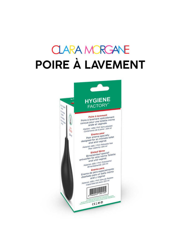 Poire à lavement Clara Morgane - Noir