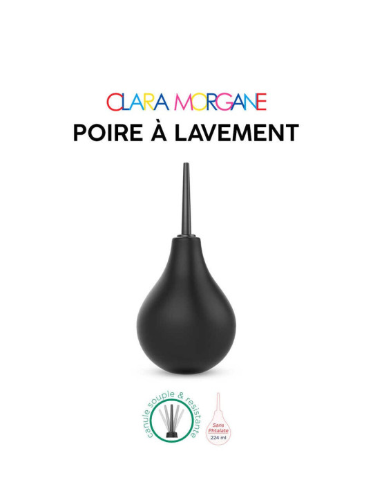 Poire à lavement Clara Morgane - Noir