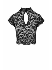 F303 Essence Top en dentelle avec col montant