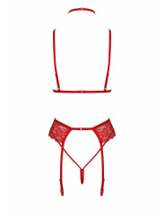 Bondage 243 ensemble lingerie 5 pièces - rouge