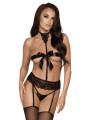 Bondage 244 ensemble lingerie 4 pièces - noir