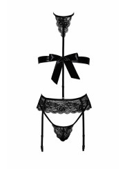 Bondage 244 ensemble lingerie 4 pièces - noir