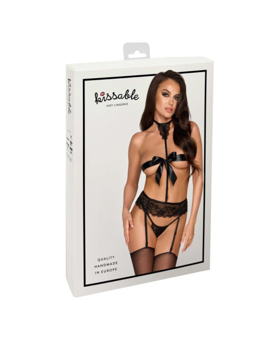 Bondage 244 ensemble lingerie 4 pièces - noir