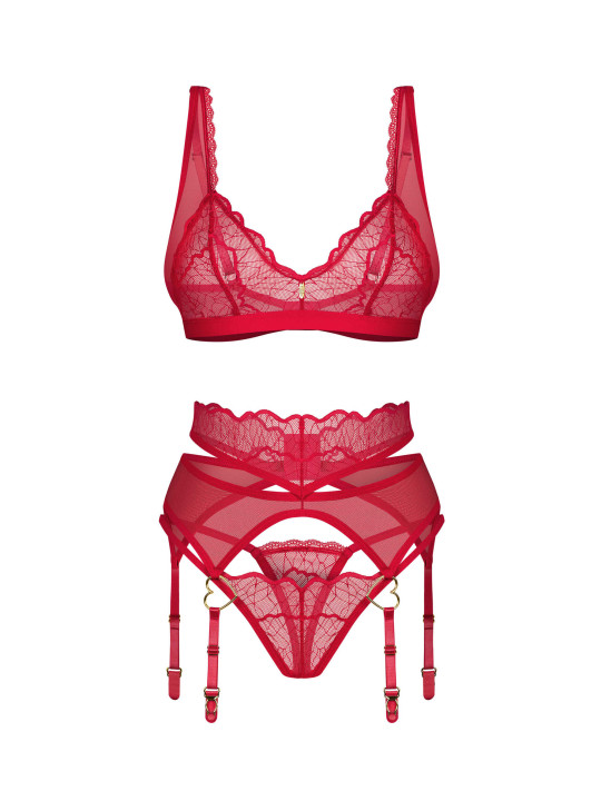 Cupide Desir ensemble 3 pièces - Rouge