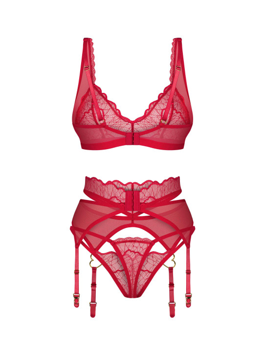 Cupide Desir ensemble 3 pièces - Rouge