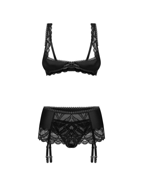 Lecille ensemble ouvert 3 pièces noir