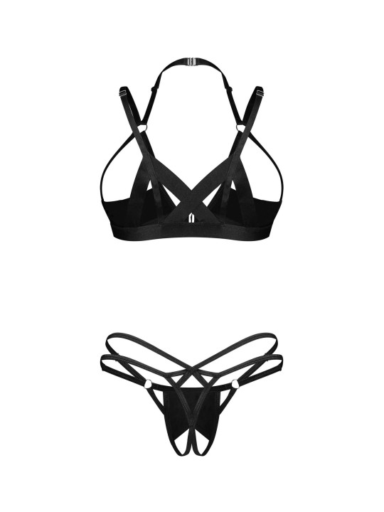 Keira Lise ensemble lingerie ouvert noir