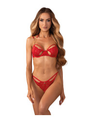 Matildea ensemble lingerie ouvert rouge