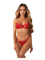 Matildea ensemble lingerie ouvert rouge