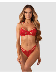 Matildea ensemble lingerie ouvert rouge