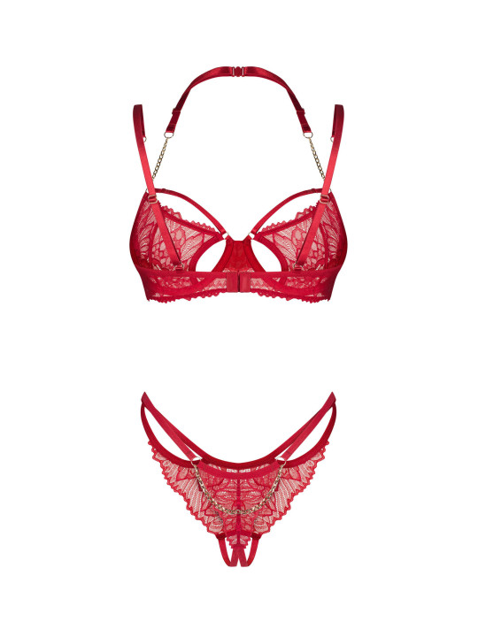 Matildea ensemble lingerie ouvert rouge