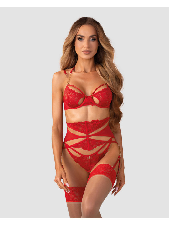 Matildea ensemble lingerie ouvert rouge