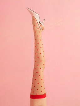 Love booster Bas 15 DEN - Rouge et poudre