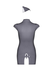 Stewardess Costume 3 pcs - Gris