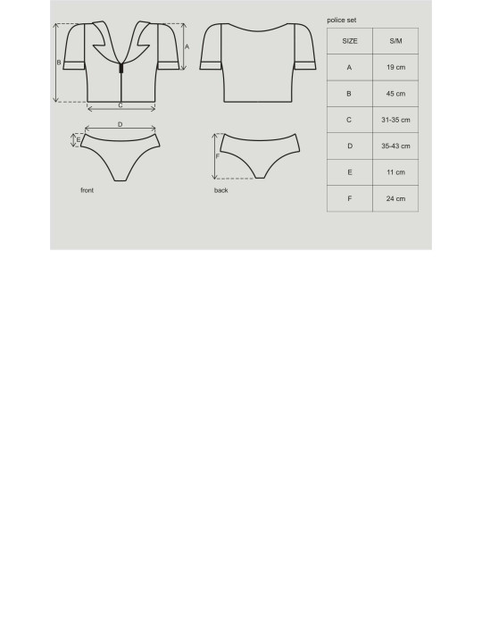 Police set Costume 6 pièces - Noir