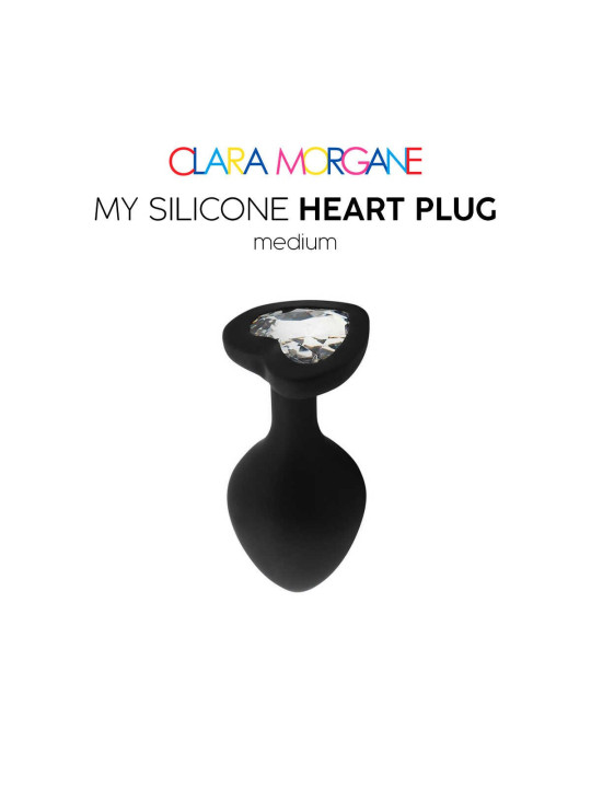 My Silicone Heart Plug - Noir