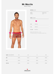 Mr Merrilo - Boxer et n?ud papillon Rouge