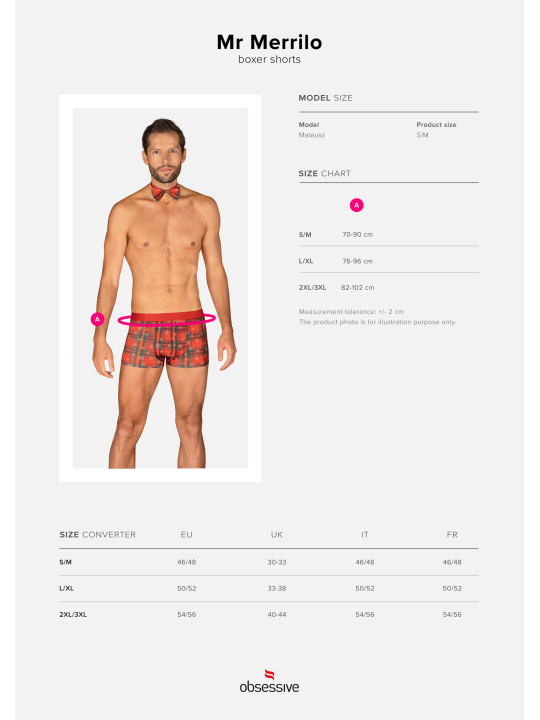 Mr Merrilo - Boxer et n?ud papillon Rouge