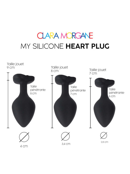 My Silicone Heart Plug - Noir