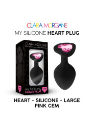 My Silicone Heart Plug - Gem rose