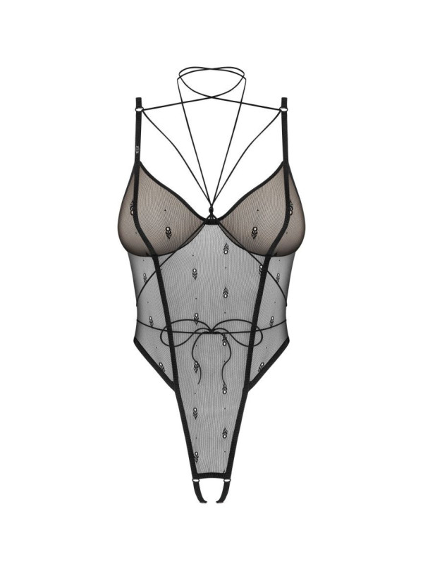 Anniverse special body ouvert et harnais - Noirs