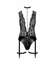 F297 Libido Body avec col, chaîne de perles et jarretière